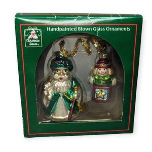 Christmas House Handpainted Blown Glass Ornaments